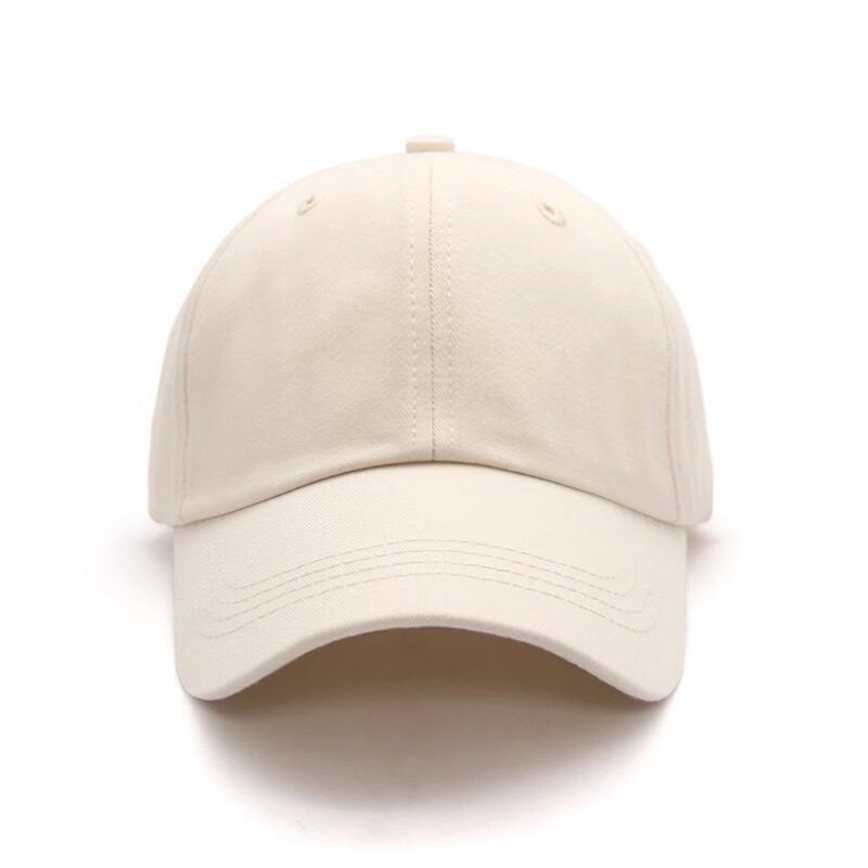 Premium cotton baseball cap in cream