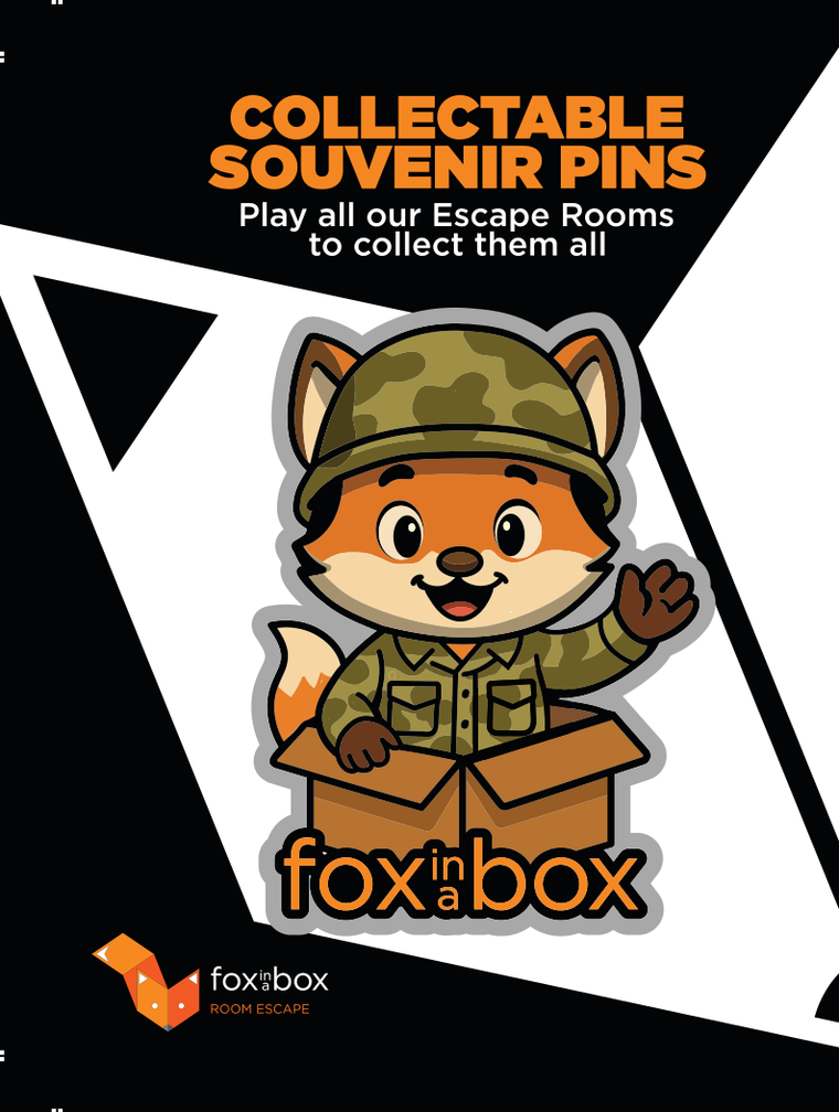 The backing card with an enamel pin mounted on it, retail-ready